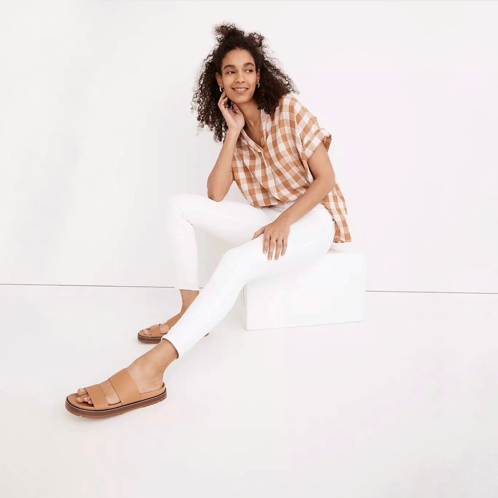 Madewell NWT 9" Mid-Rise Skinny Crop Jeans in Pure White